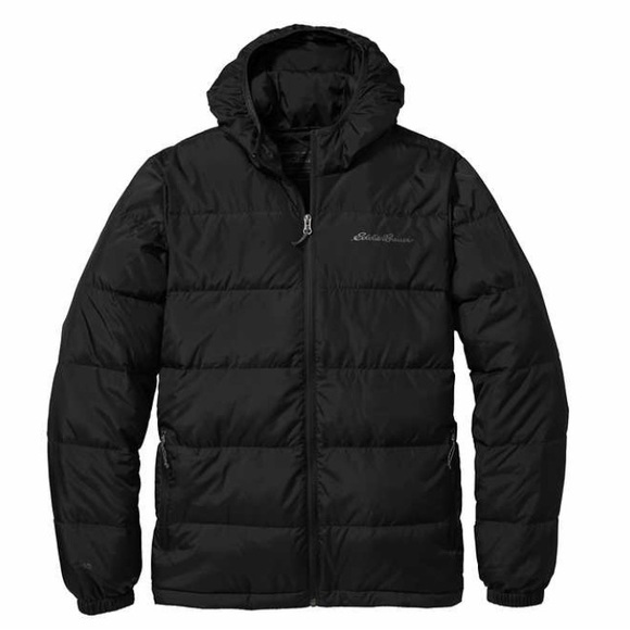 NEW Eddie Bauer Men's Wide Channel Hooded EB650 Down Jacket Black XXL - Picture 6 of 7